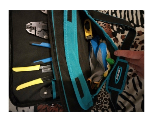 Сумка для инструмента GROSS  Meister, 31 карман, отсек для ноутбука, наплечный ремень 90271