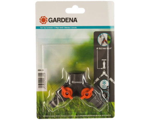 Распределитель двухканальный 3/4" Gardena 00938-20.000.00 Распределитель двухканальный 3/4" Gardena 00938-20.000.00