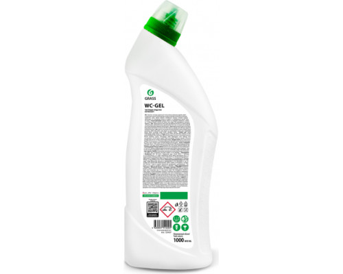Чистящее средство для сантехники ванной кухни унитаза от ржавчины Grass WC gel флакон 1000 мл 125437 Чистящее средство для сантехники ванной кухни унитаза от ржавчины Grass WC gel флакон 1000 мл 125437