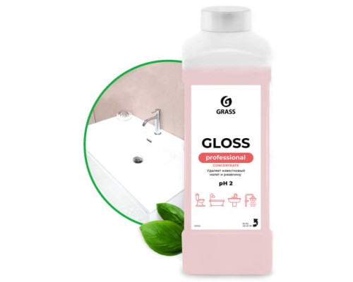 Концентрированное чистящее средство для ванной комнаты Grass Gloss 1л 125322 Концентрированное чистящее средство для ванной комнаты Grass Gloss 1л 125322