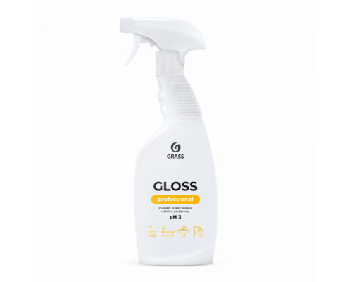 Моющее чистящее средство для ванной и туалета сантехники GRASS Gloss Professional универсальное 600 мл 125533 Моющее чистящее средство для ванной и туалета сантехники GRASS Gloss Professional универсальное 600 мл 125533