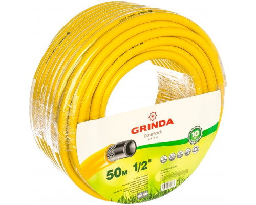 Поливочный армированный 3-х слойный шланг GRINDA COMFORT 30 атм, 1/2"х50м 8-429003-1/2-50_z02 Поливочный армированный 3-х слойный шланг GRINDA COMFORT 30 атм, 1/2"х50м 8-429003-1/2-50_z02