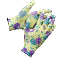 Садовые перчатки с прозрачным нитриловым покрытием Grinda зеленые, р. L-XL 11295-XL