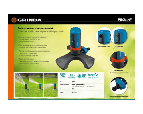Стационарный пластиковый распылитель на подставке GRINDA PROLine RX-2 429303