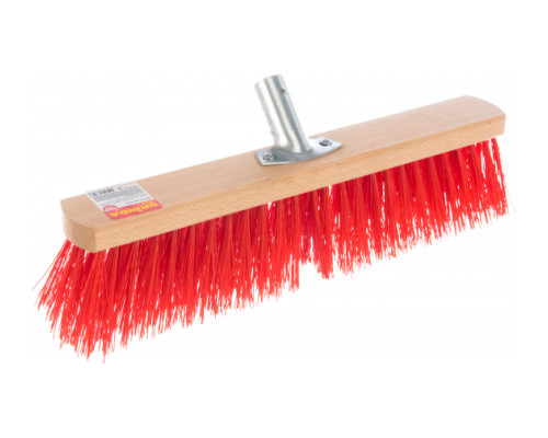 Уличная щетка без ручки Grinda EURO буковая колодка, жесткая щетина, с металлическим держателем для черенка, 40см 39193-40