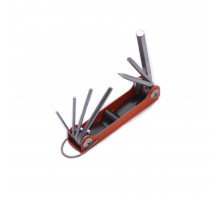 Набор имбусовых ключей HARDEN HEX, 1.5-8 мм, CRV, складные, сатин, 7 шт. 540610