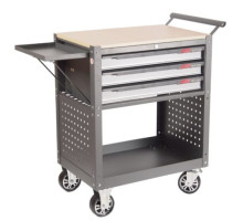 Инструментальная тележка (3 секции, серая, на колесах, с открытым отсеком) JTC 5516