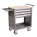Инструментальная тележка (3 секции, серая, на колесах, с открытым отсеком) JTC 5516