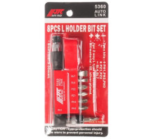 Набор вставок 1/4 DR филипс, позидрайв с Г-образным держателем 8шт JTC 5360