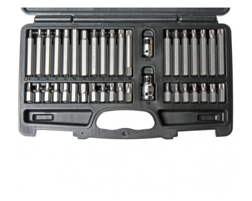 Набор бит JTC TORX, HEX, SPLINE 40 предметов 1/10-3965