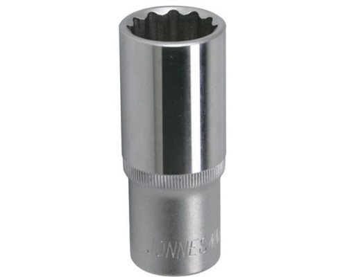 Головка торцевая глубокая 12-гранная (1/2"DR; 8 мм) Jonnesway S04HD4708 Головка торцевая глубокая 12-гранная (1/2"DR; 8 мм) Jonnesway S04HD4708