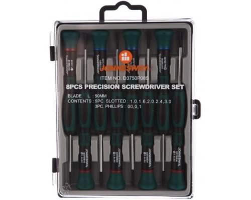 Набор отверток для точной механики Jonnesway D3750P08S 50 мм, 8 предметов 48654