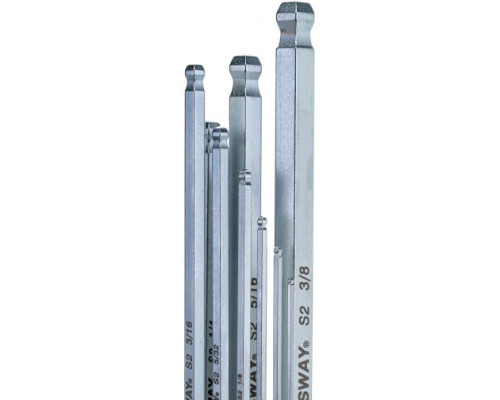 Набор торцевых шестигранных ключей с шаром 1/16"-3/8" 9 шт. Jonnesway X-TRA LONG H06SA209S