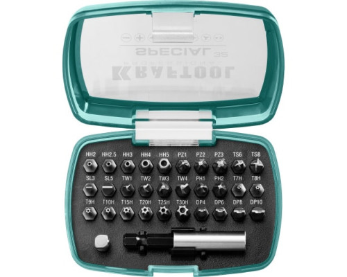 Набор специальных бит с адаптером, 32 шт.  Kraftool 2610-H32