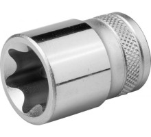 Торцовая головка "INDUSTRIE QUALITAT" хромосатинированная (внутренний TORX, 1/2", Е22) Kraftool 27810-22_z01