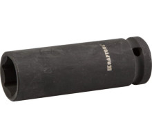 Торцовая головка "INDUSTRIE QUALITAT" ударная, удлиненная, фосфатированная (1/2", FLANK, Cr-Mo, 17 мм) KRAFTOOL 27942-17_z01