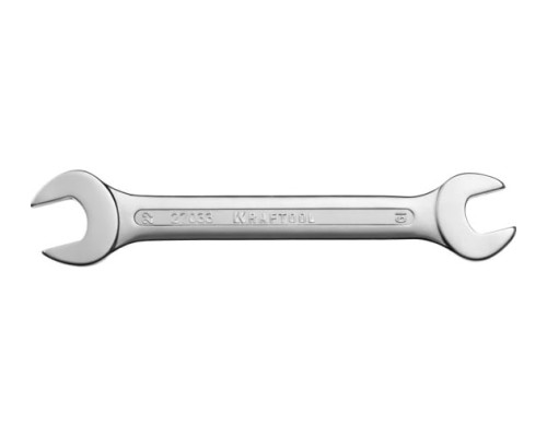 Гаечный рожковый ключ Kraftool Expert Cr-V сталь хромированный 19x22 мм 27033-19-22