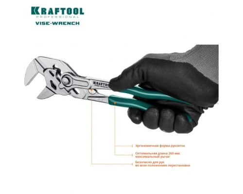 Клещи переставные-гаечный ключ Kraftool 22065