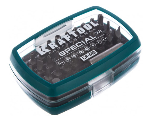 Набор специальных бит с адаптером, 32 шт.  Kraftool 2610-H32