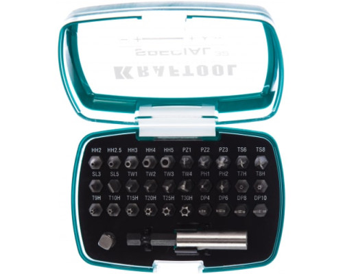 Набор специальных бит с адаптером, 32 шт.  Kraftool 2610-H32