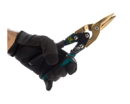 Ножницы по твердому металлу, двойная рычажная передача, Cr-Mo, титановое покрытие, двухкомпонентная ручка, прямые, 250мм KRAFTOOL TITAN 2327-S