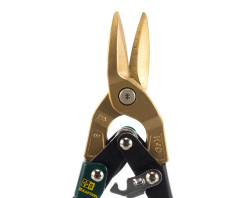 Ножницы по твердому металлу, двойная рычажная передача, Cr-Mo, титановое покрытие, двухкомпонентная ручка, прямые, 250мм KRAFTOOL TITAN 2327-S