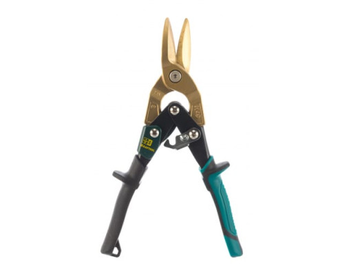 Ножницы по твердому металлу, двойная рычажная передача, Cr-Mo, титановое покрытие, двухкомпонентная ручка, прямые, 250мм KRAFTOOL TITAN 2327-S