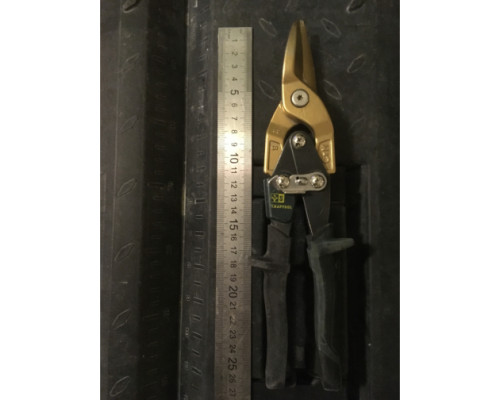 Ножницы по твердому металлу, двойная рычажная передача, Cr-Mo, титановое покрытие, двухкомпонентная ручка, прямые, 250мм KRAFTOOL TITAN 2327-S