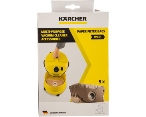 Фильтр-мешок бумажный 5 шт. для пылесосов Karcher 6.904-322