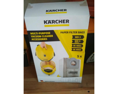 Фильтр-мешок бумажный 5 шт. для пылесосов Karcher 6.959-130.0 Фильтр-мешок бумажный 5 шт. для пылесосов Karcher 6.959-130.0