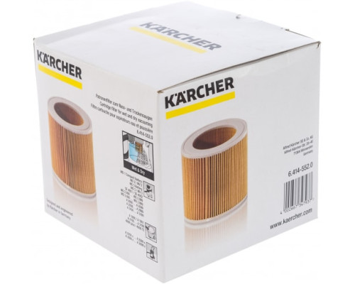 Фильтр патронный для пылесосов Karcher 6.414-552 Фильтр патронный для пылесосов Karcher 6.414-552