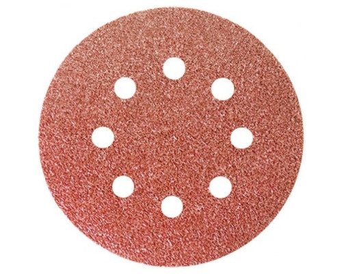 Круг абразивный на ворсовой подложке под липучку (5 шт; 125 мм; P150; 8 отв) MATRIX 73807