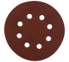 Круг абразивный на ворсовой подложке под липучку (5 шт; 125 мм; P180; 8 отв) MATRIX 73808