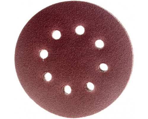 Круг абразивный на ворсовой подложке под липучку (5 шт; 125 мм; P60; 8 отв) MATRIX 73803