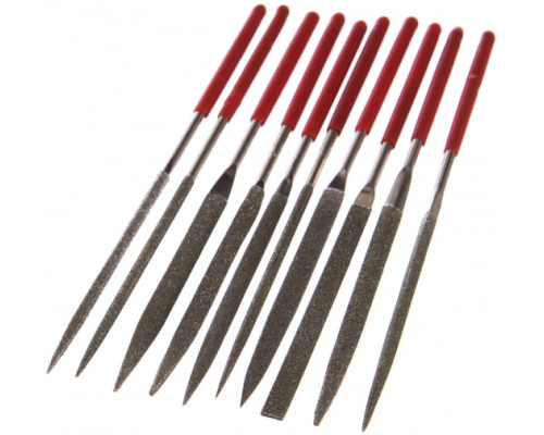 Набор алмазных надфилей 140х70х3, 10 шт MATRIX MASTER 15835