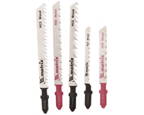 Набор полотен для электролобзика универсальный 5 шт. MATRIX 78251