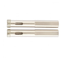 Сверло алмазное по керамограниту (2 шт; 12х67 мм; 3-гранный хвостовик) MATRIX 726123