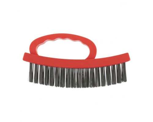 Зачистная четырехрядная, плоская, пластиковая щетка с рукояткой MATRIX 74818