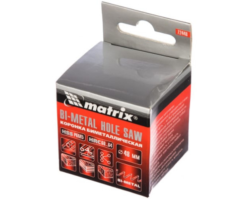 Коронка BIMETAL (48х40 мм; 5/8 18UNF) MATRIX 72448