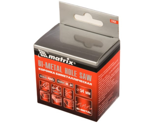 Коронка BIMETAL (54х40 мм; 5/8 18UNF) MATRIX 72454