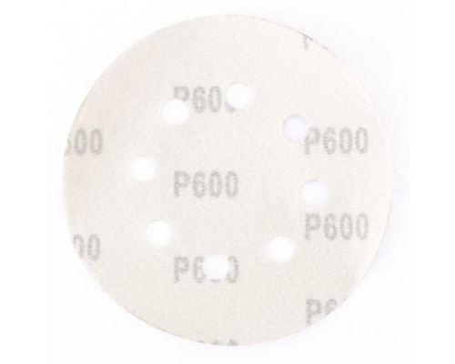 Круг абразивный на ворсовой подложке под липучку (125 мм, Р600, 5 шт.) MATRIX 73817