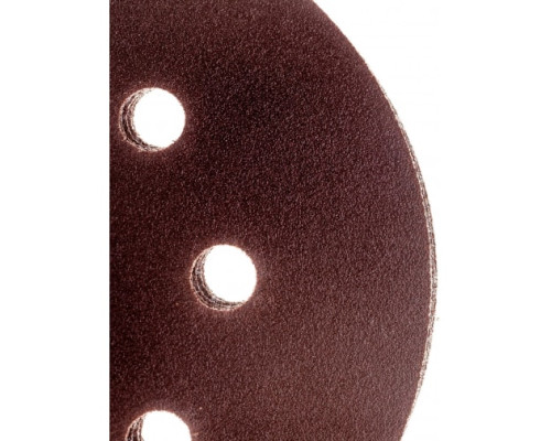 Круг абразивный на ворсовой подложке под липучку (5 шт; 125 мм; P120; 8 отв) MATRIX 73806