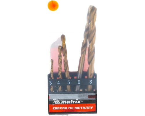 Набор сверл по металлу (3-8 мм; 5 шт.) MATRIX 72383