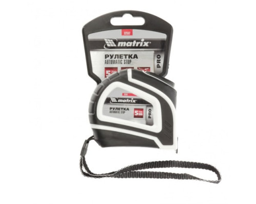 Рулетка MATRIX Autostop 5 м х 25 мм 32552