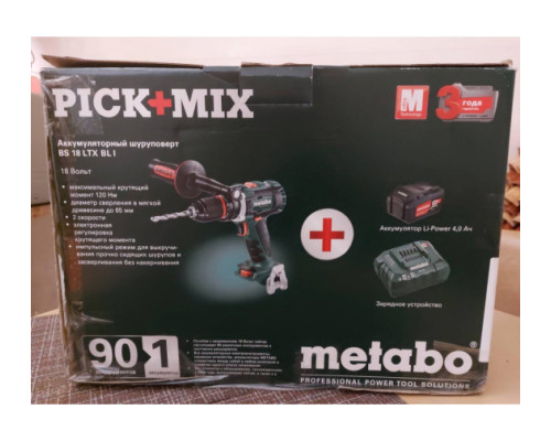 Аккумуляторный винтоверт Metabo BS 18 LTX BL I 1х4 Ач Li Power + ЗУ ASC 55 T03501 Аккумуляторный винтоверт Metabo BS 18 LTX BL I 1х4 Ач Li Power + ЗУ ASC 55 T03501