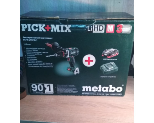 Аккумуляторный винтоверт Metabo BS 18 LTX BL I 1х4 Ач Li Power + ЗУ ASC 55 T03501 Аккумуляторный винтоверт Metabo BS 18 LTX BL I 1х4 Ач Li Power + ЗУ ASC 55 T03501