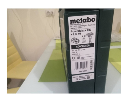 Аккумуляторный винтоверт Metabo PowerMaxx BS Basic 600080500 Аккумуляторный винтоверт Metabo PowerMaxx BS Basic 600080500