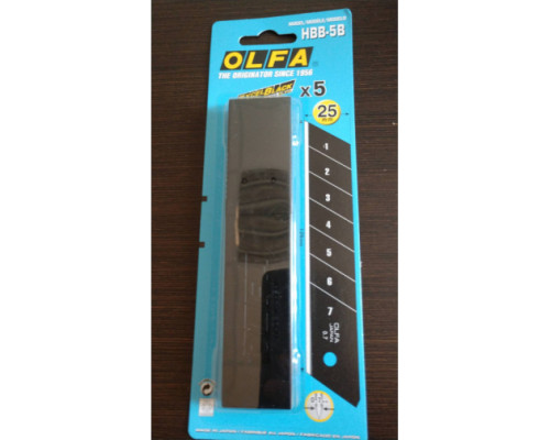 Сегментированные лезвия OLFA Black Max 25х126х0.7 мм, 5 шт. OL-HBB-5B