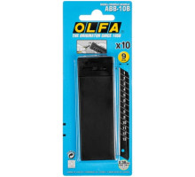 Сегментированные лезвия OLFA Black Max 9х80х0.38 мм 10 шт. OL-ABB-10B