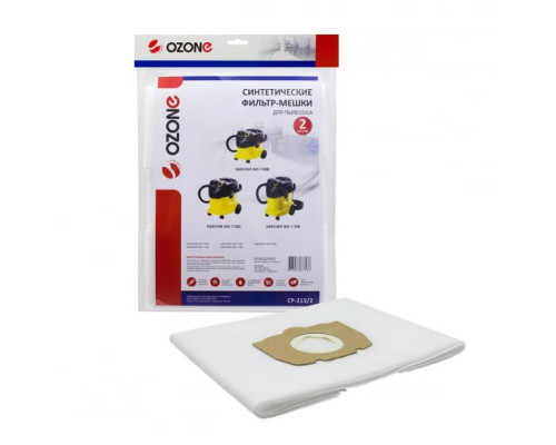 Мешок-пылесборник clean pro синтетический 2 шт. (до 25 л) OZONE CP-213 Мешок-пылесборник clean pro синтетический 2 шт. (до 25 л) OZONE CP-213